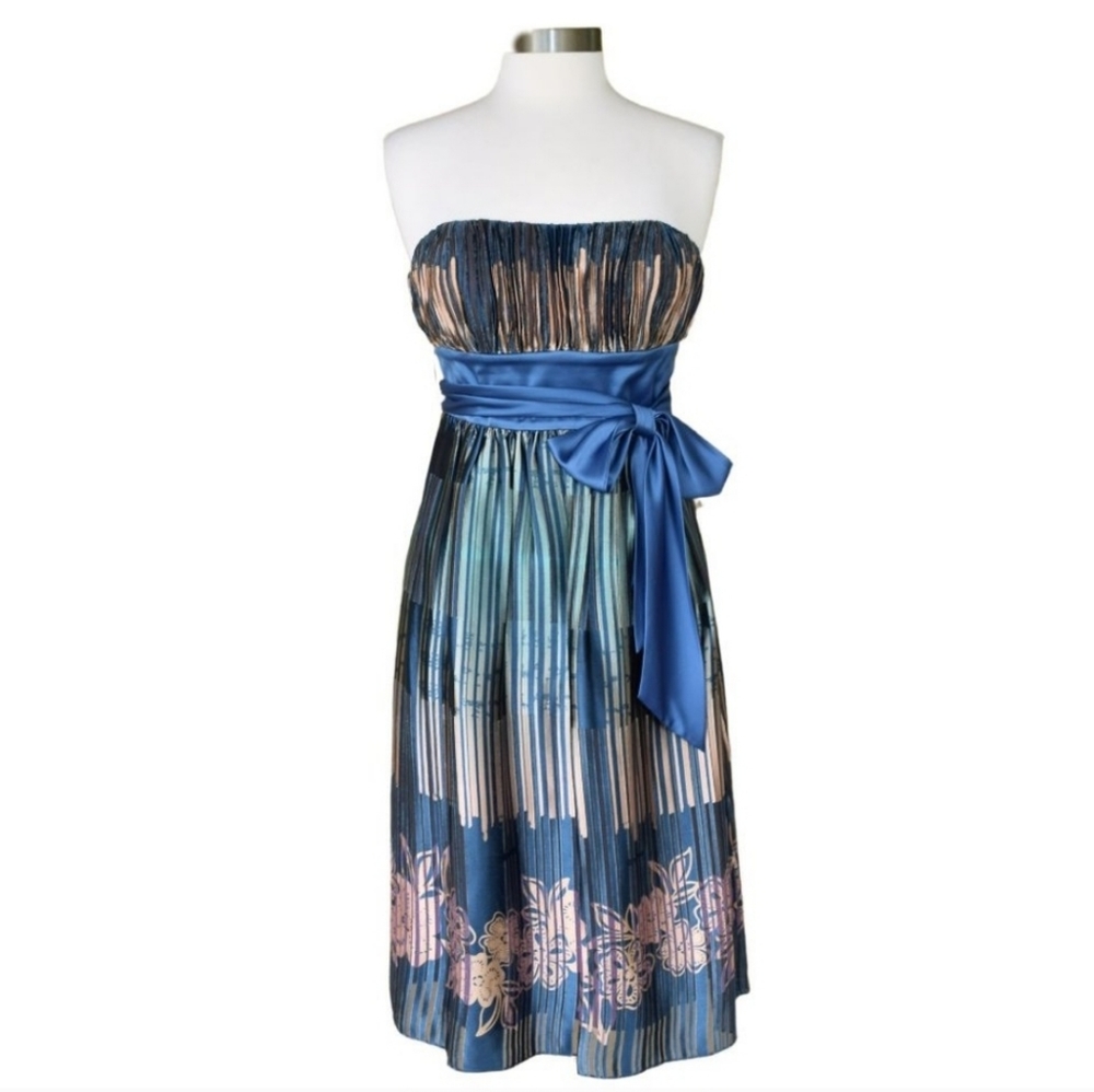 Max and Cleo Nellie silk strapless cocktail dress, size 10
